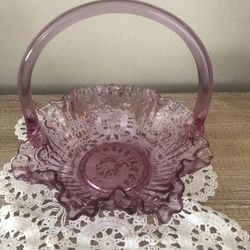  Glass Delicate Pink Glass Candy Dish