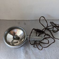 Vintage Chrome 12v Car/Truck Spotlight GE Bulb Camping/Fishing/Hunting