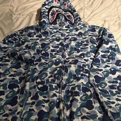 Bape Hoodie Blue