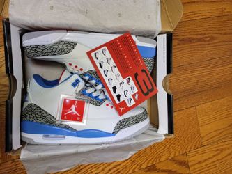 Air Jordan 3 Retro Wizard Blue Size 8.5