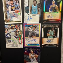 7x Auto Lot – NBA & MLB Rookie & Star Autos – Murray, Muncy, Wilson + More
