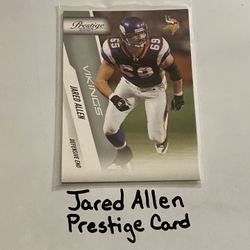 Jared Allen Minnesota Vikings Hall of Fame DE Prestige Card. 