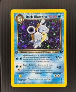 Dark Blastoise 3/82 Team Rocket 1st Ed Holo Rare English 70HP (LightPlay)