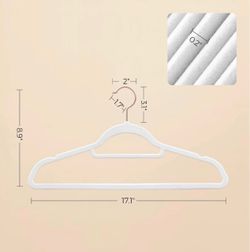 SONGMICS Velvet Non-Slip Space-Saving Clothes Hangers Rose Gold Swivel Hook Set of 30 - White
