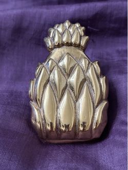Vintage Virginia Solid Brass Pineapple-Shaped Desk Clip