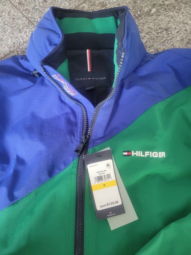 Tommy Hilfager Raincoat w/ Hood (NEW) Medium