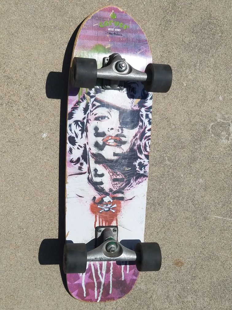 Carver Jason Adams Artist Series Skateboard Surf Punk 32"