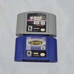 Nintendo 64 games Tony Hacks Pro Skaters and Namco Museum Pac-Man