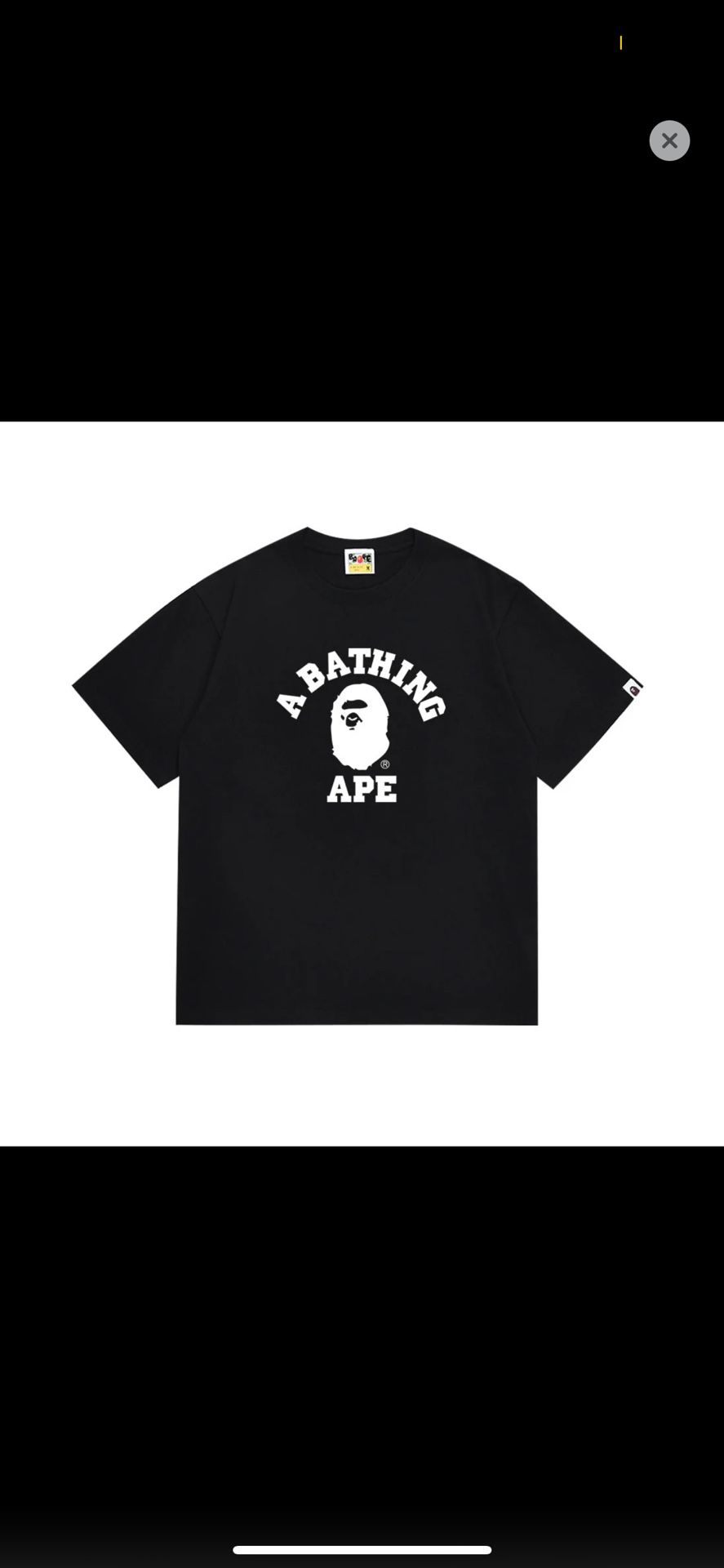 White And Black Bape Tee
