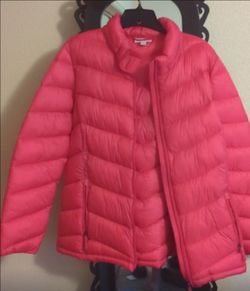 Women's Pink Charter Club Puffer Jacket 1x (Hood Missing)