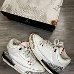 Jordan 3 “White Cement 2003” Size 6 In Youth