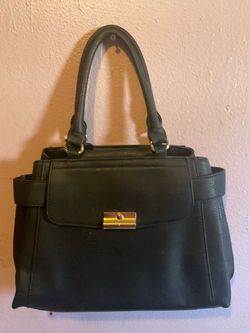 Gussaci hand bag 💼 porse black vegan leather nueva