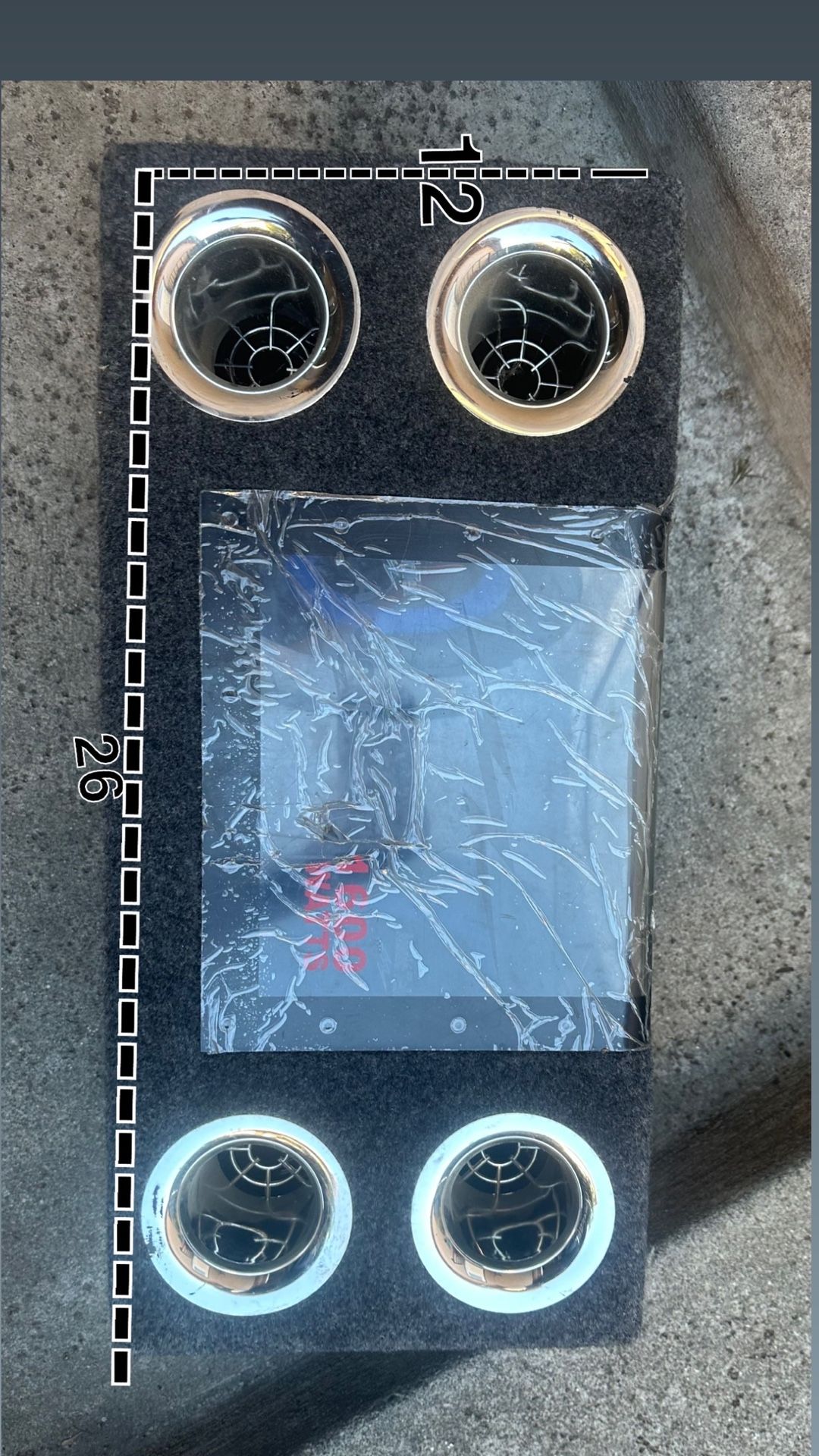 Dual subwoofer box