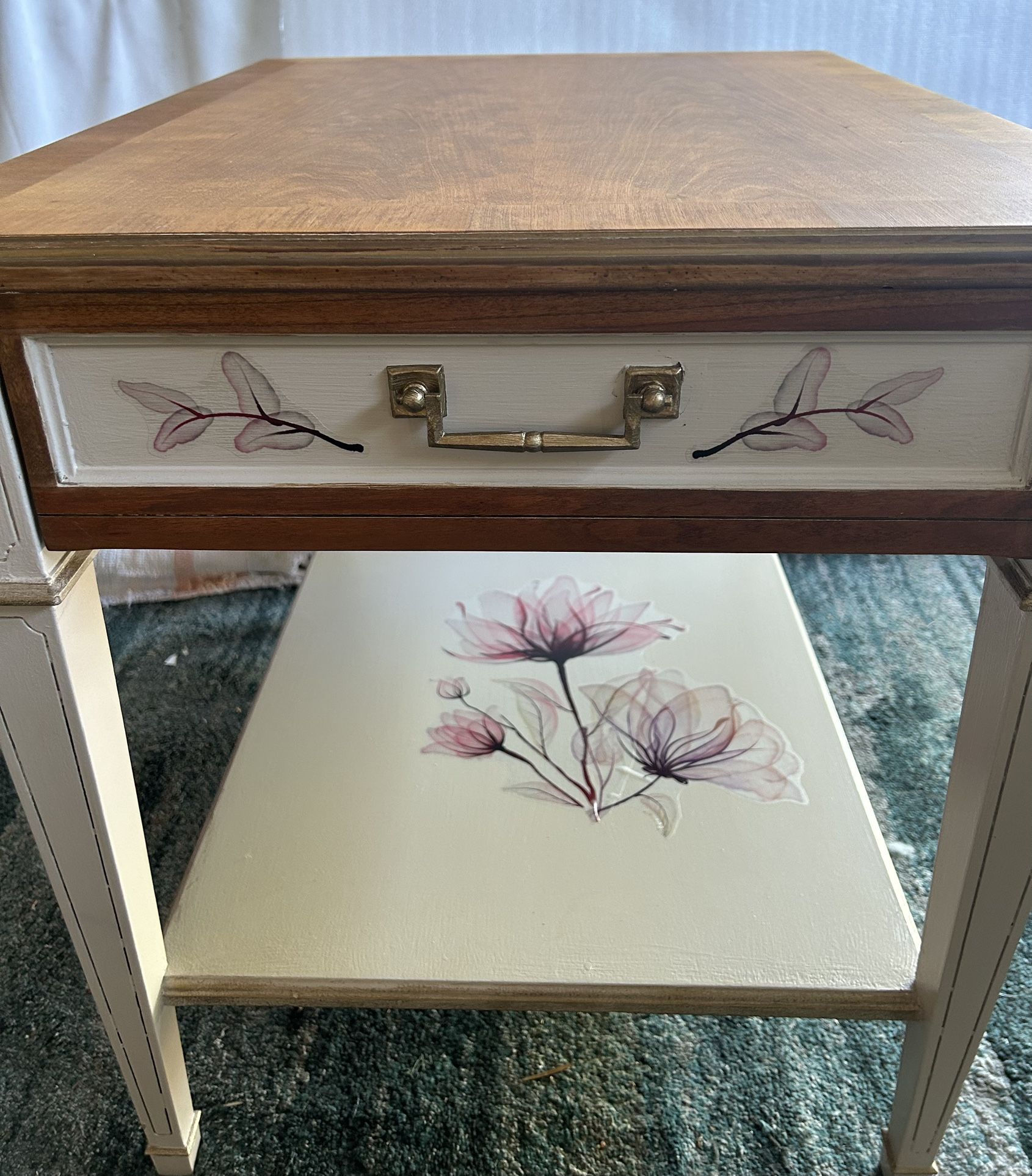 Mid Century Wood End Small Table