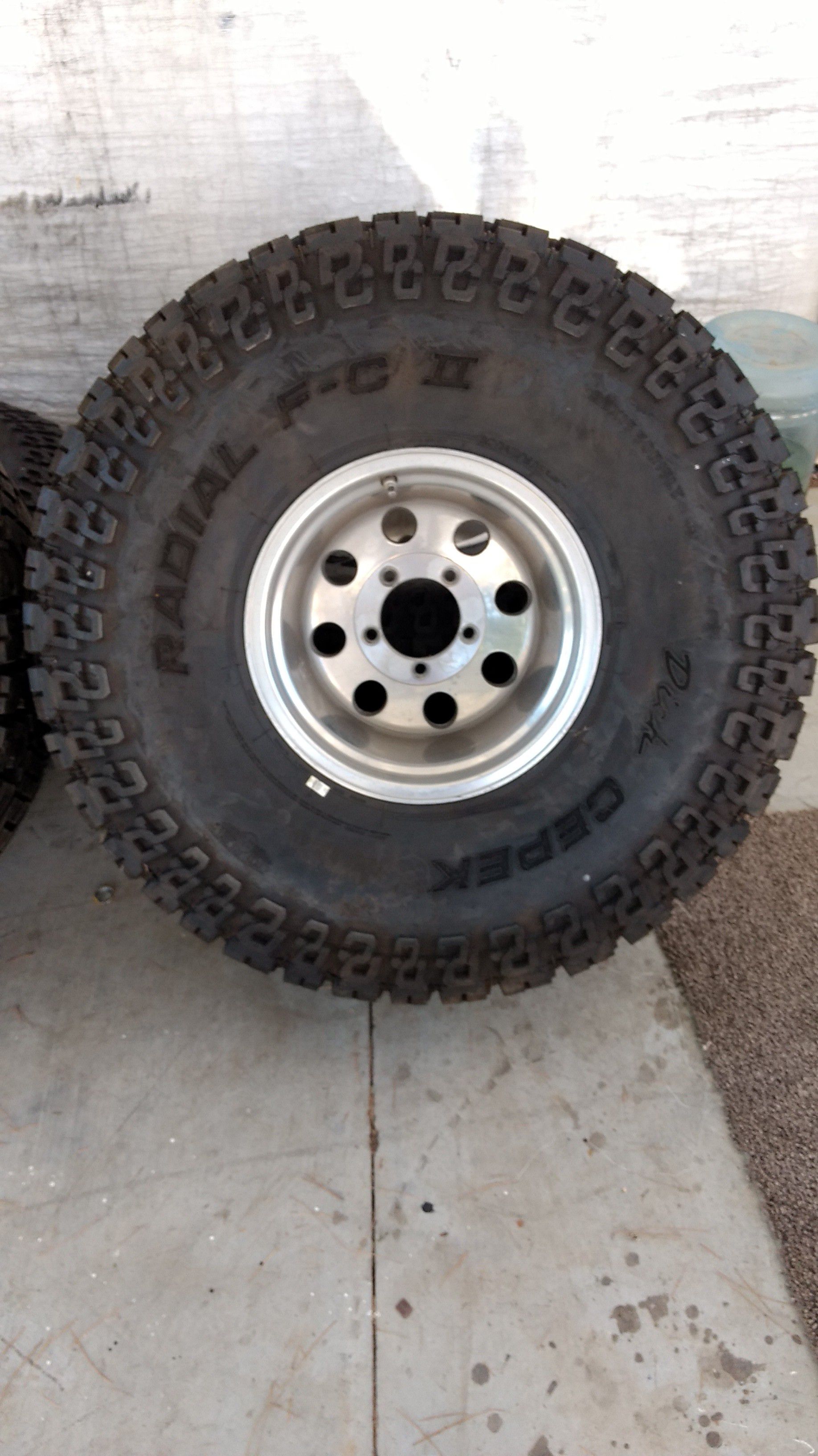 New 38 inch tires on 15x12 Alcoa wheels 5x5.5 ford jeep dodge 5 lug