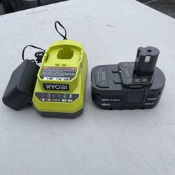 Ryobi 4.0 Battery and Charger 18Volt