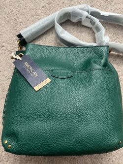 Green leather bag