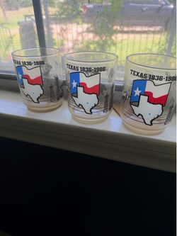 Texas themed glasses