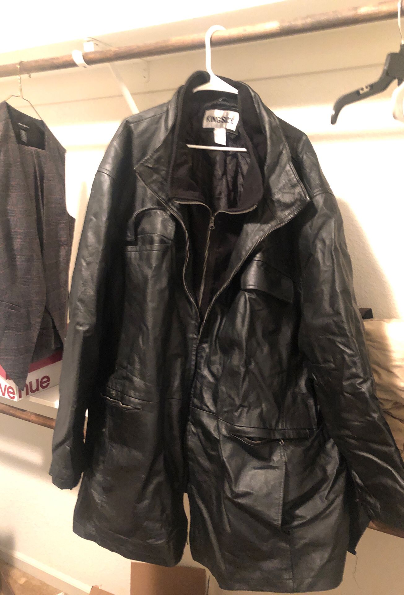 Big & Tall leather jacket