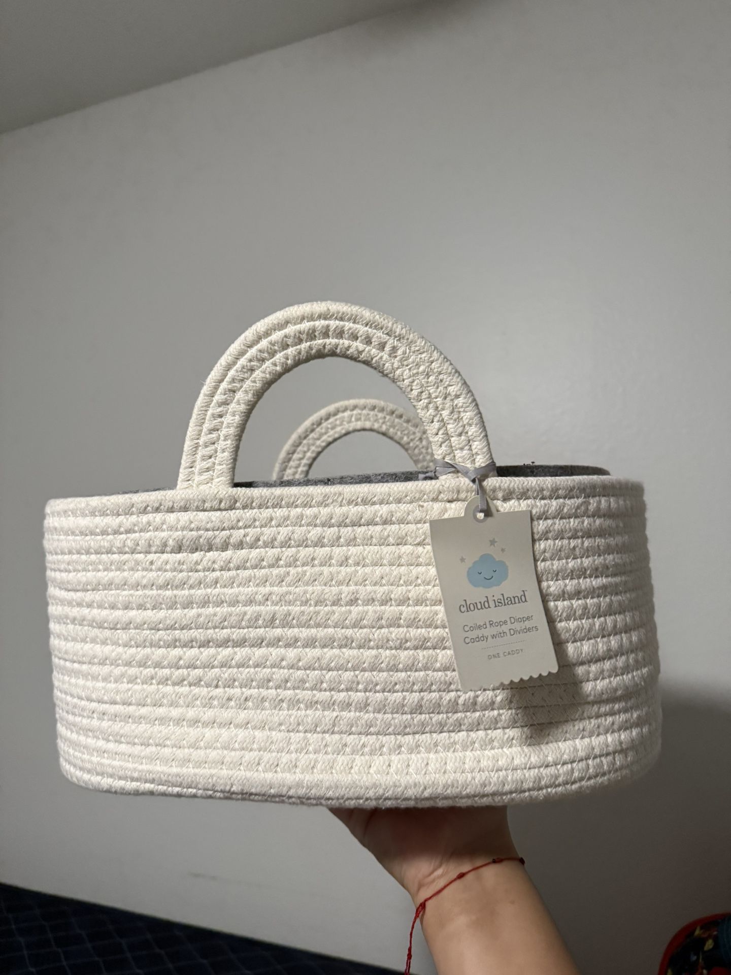 Rope Diaper Caddy With Dividers