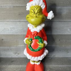 Gemmy The Grinch 24" Lighted Blow Mold Indoor Outdoor Christmas Decoration New