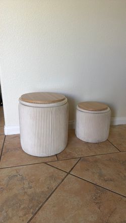 Ottoman beige Set of 2