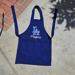 LA Dodgers customized apron adjustable 24 in. to 46 in. waist bbq barbecue, grilling cooking outdoors Sports mother's day gift father's day gift