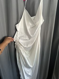 White Satin Dress