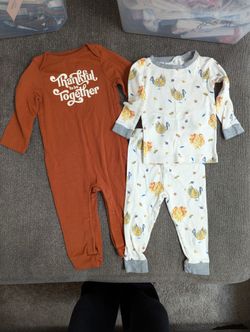 Thanksgiving Baby Bundle of 3 pieces Unisex Size 12 Months