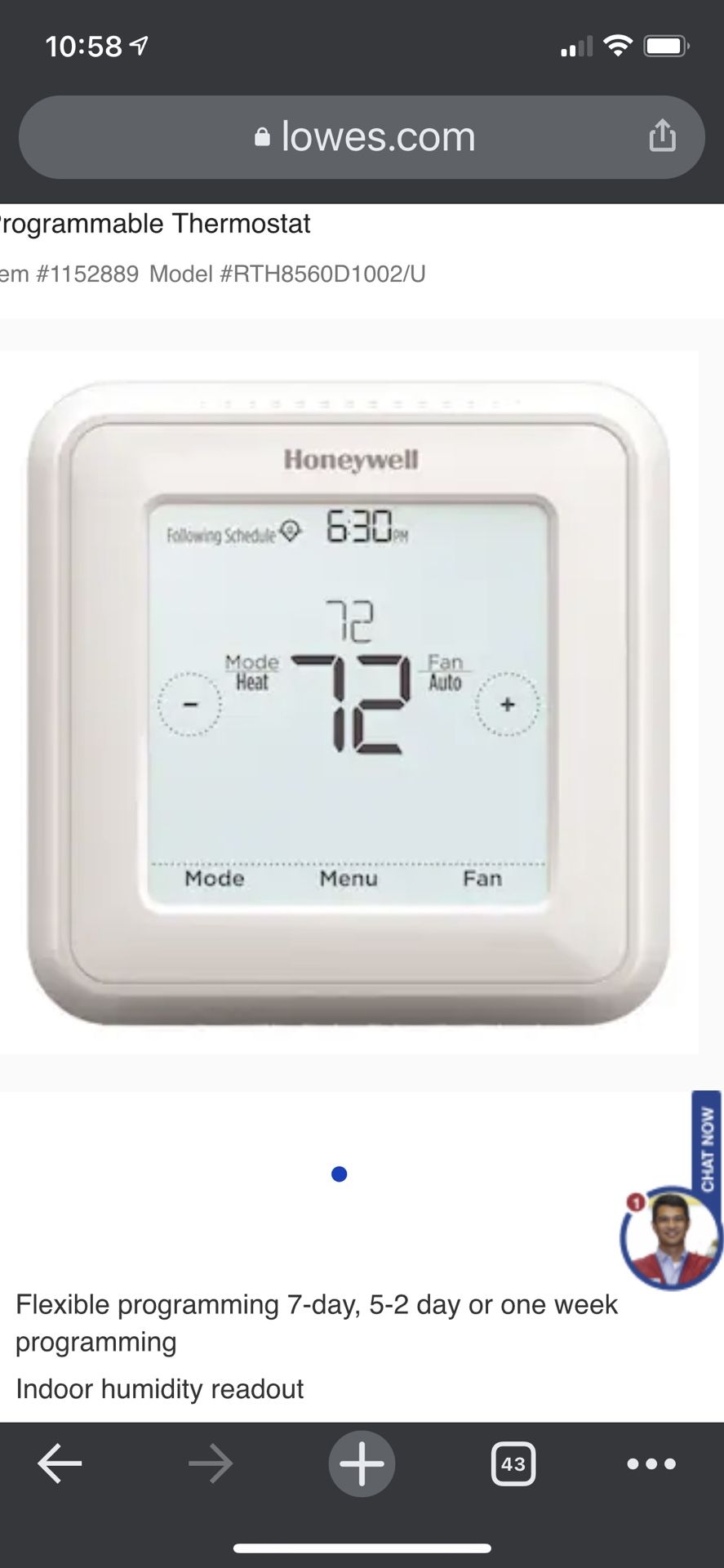 Honeywell Smart Thermostat