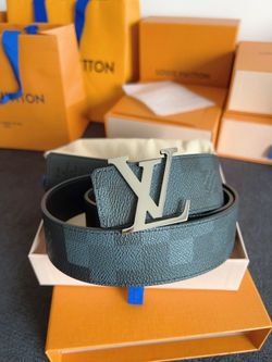 Louis Vuitton LV Initiales 40mm Reversible Belt Damier Graphite Silver LV Buckle
