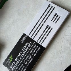 Brand new 9 pcs impact grade socket adapter set (1/4", 3/8" & 1/2" drive)