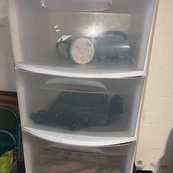 Sterilite Three Drawer Wide Cart with Clear Drawers