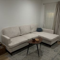 FREE - Cream/white Corduroy Sofa Chaise Couch