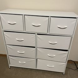 9 drawer white dresser
