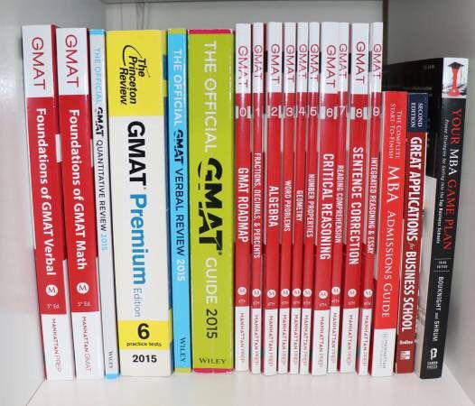 GMAT Books - Manhattan GMAT, The Official Guide, Princeton Review ETC