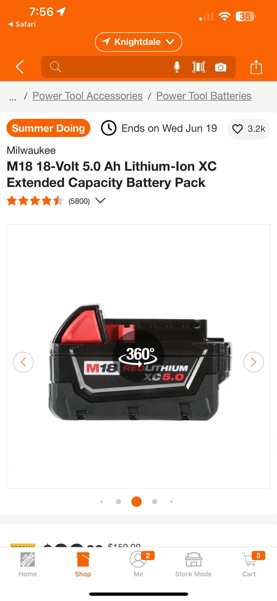 Milwaukee XC 5.0 Battery
