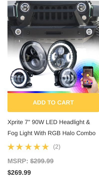 Jeep XPRITE LED LIGHTS Combo