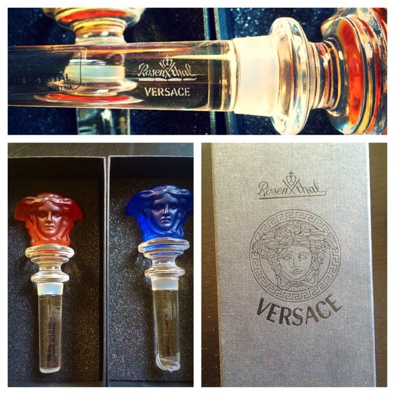 Versace crystal wine bottle stoppers