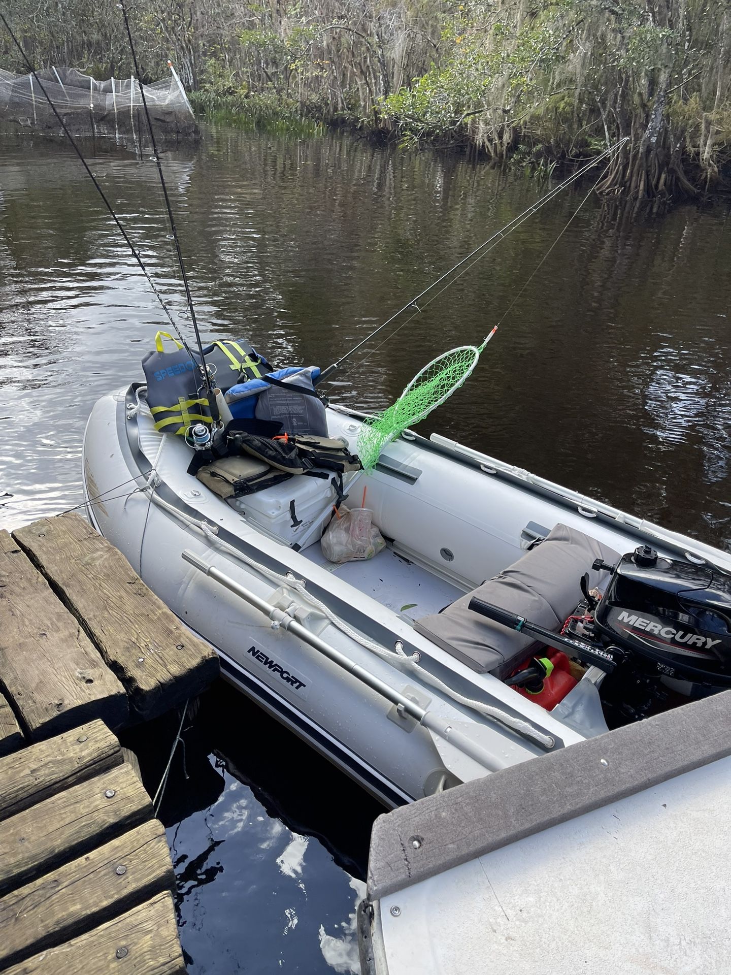 2023 Newport NEWPORT 9’6” DEL MAR INFLATABLE BOAT WITH SOLIS ALUMIN FLOOR POWERED WITH A 6hp 4-Stroke Outboard, 15" Shaft Length.