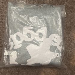 Spider Hoodie Gray And White Size Large