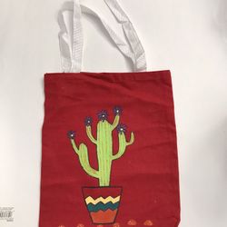 Cactus Tote bag hand painted