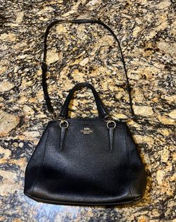 Coach Minetta Black Crossbody Leather Satchel Handbag