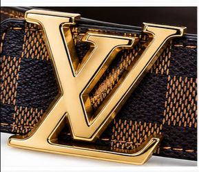 Louis Vuitton Damier Belt Gold LV Buckle