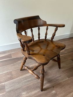 Vintage Wood Captain's Arm Chair
