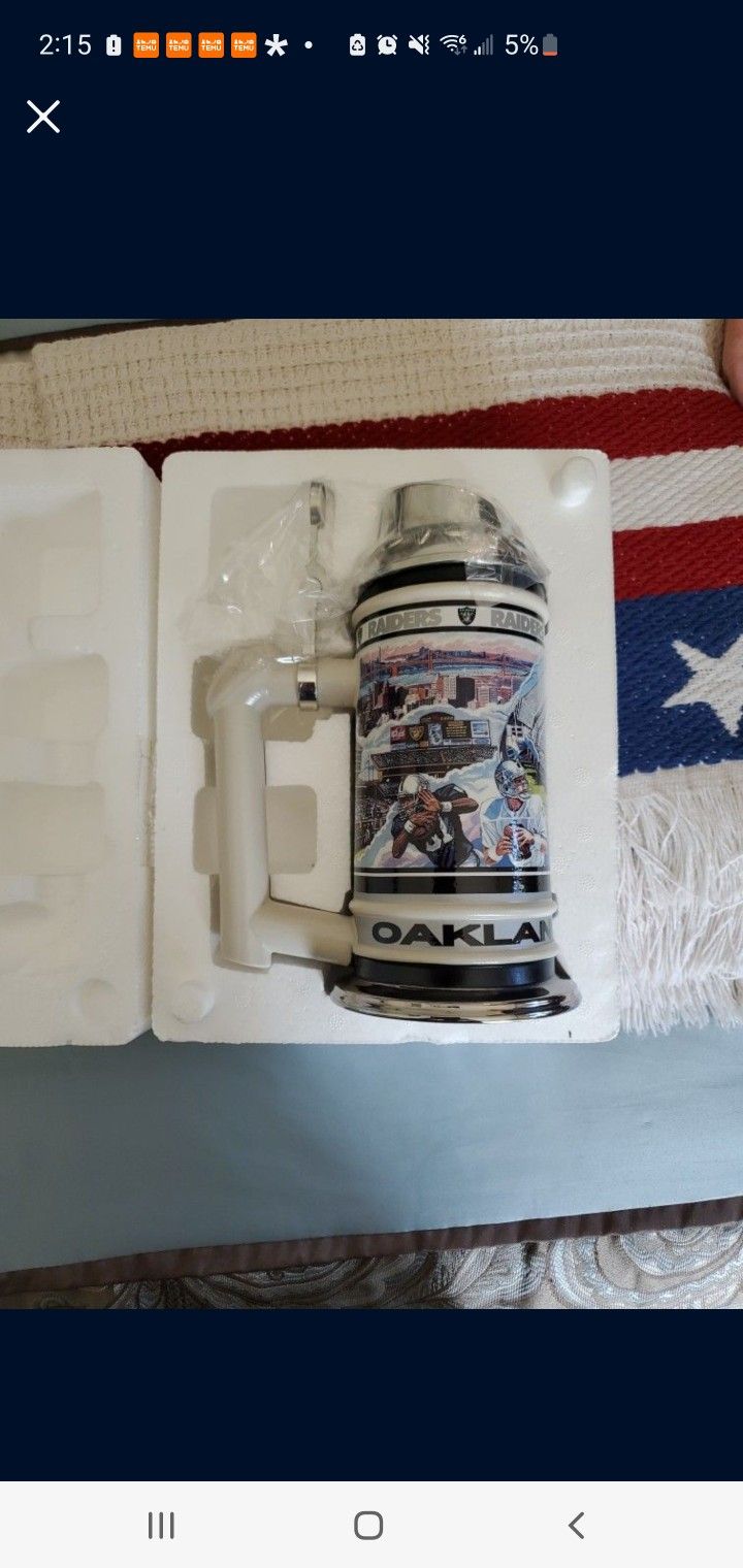 Oakland RAIDERS STEIN MUG