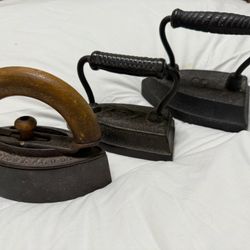 3 antique irons