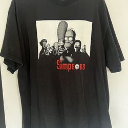 The Simpsons x Sopranos 2000 Gangster BART Promo Rap Tee Shirt xL 