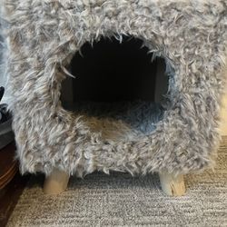 Brown Fuzzy Cat House