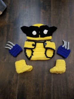 Wolverine Inspired Outfit Newborn Costume Photo Prop Baby